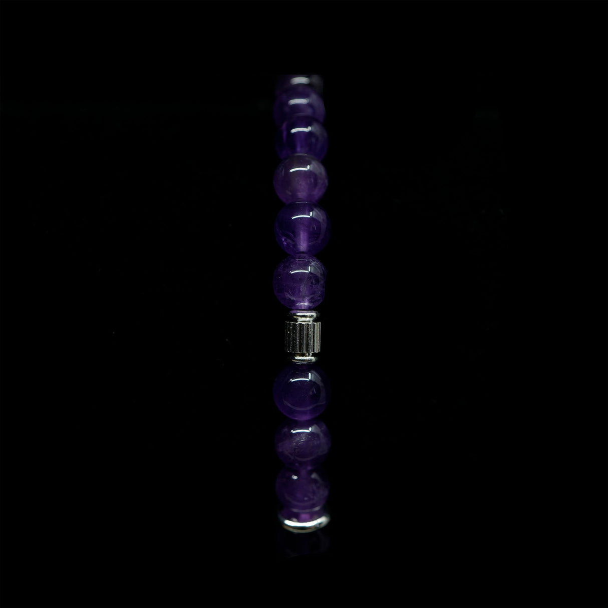 Amethyst Sterling Silver Plated Christian Woman Beads Bracelet