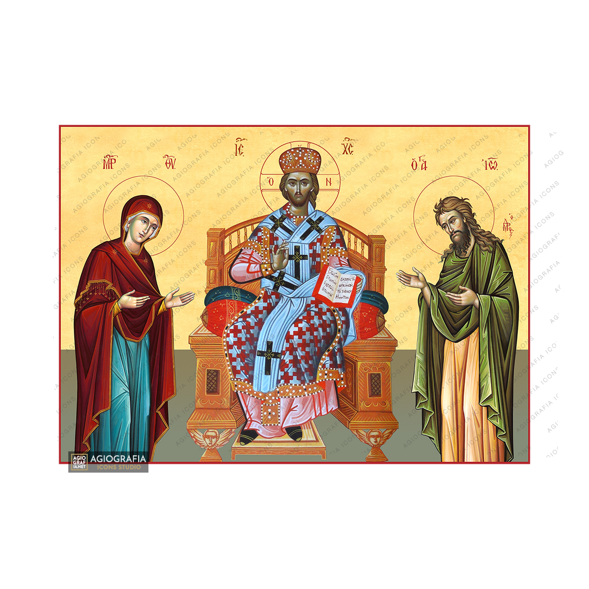 Deesis Jesus Christ, Virgin Mary & Saint John