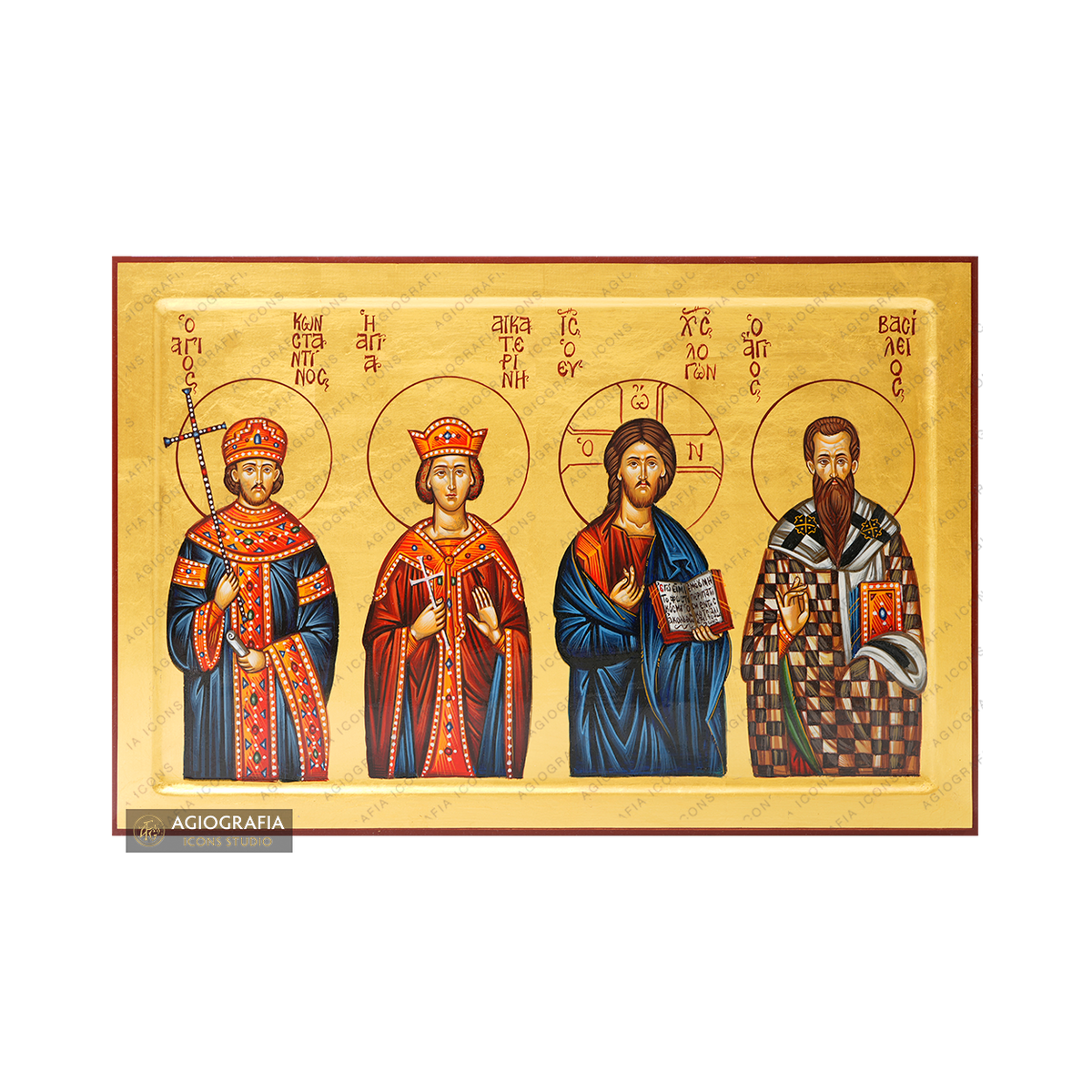 Jesus Christ with Saints Catherine, Basil and Constantine
