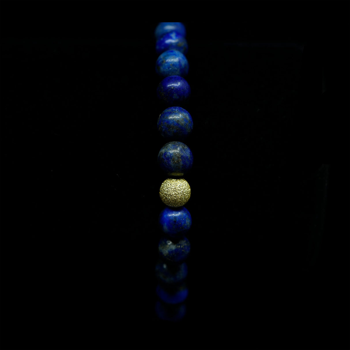 Lapis Lazuli 24k Gold Plated Christian Woman Beads Bracelet