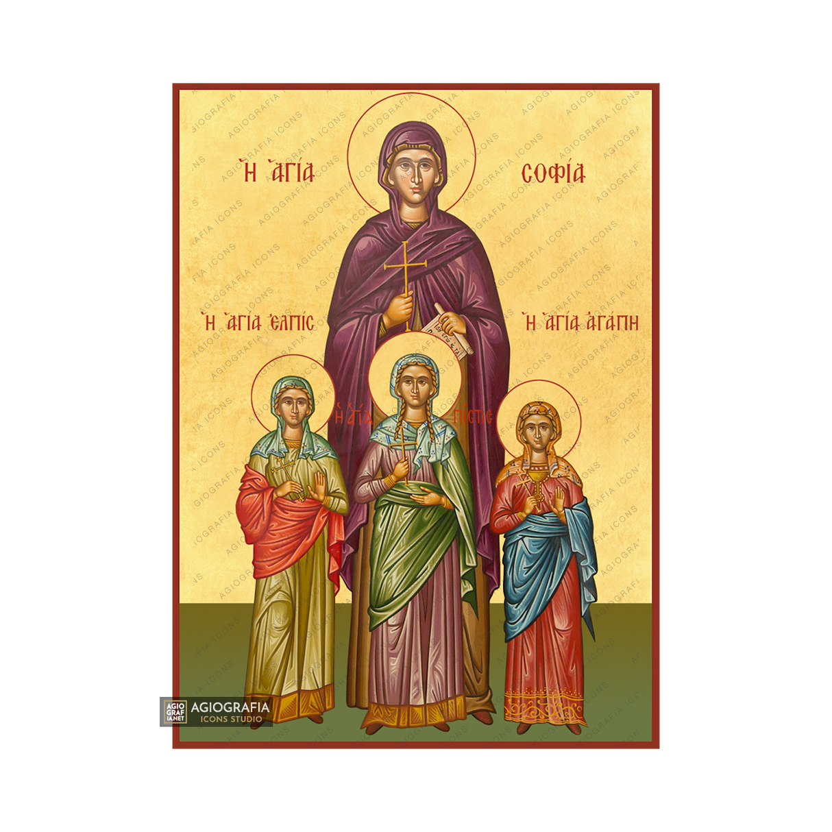 Saint Sophia & her daughters Faith, Hope, and Love