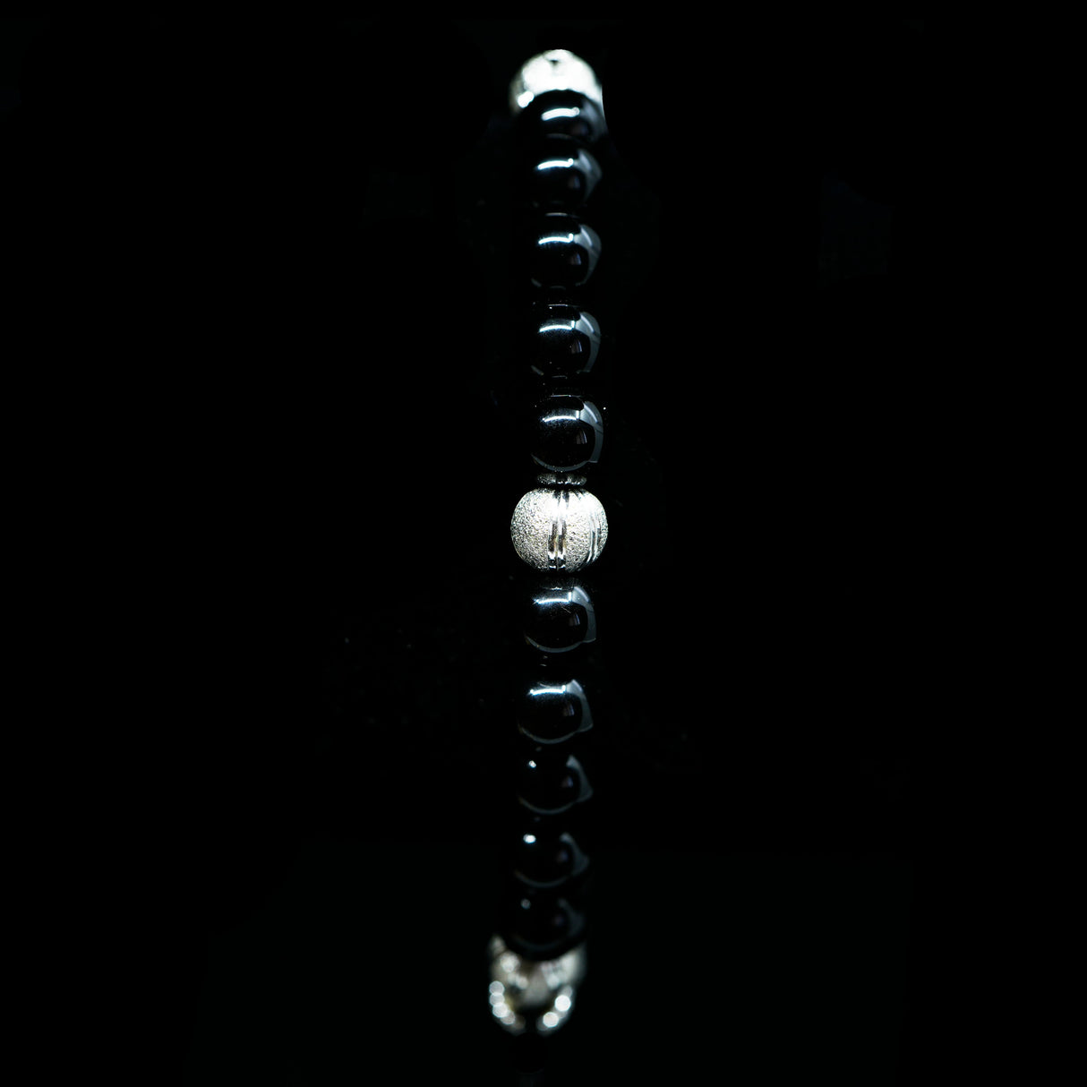 Onyx [Black] Sterling Silver Christian Woman Bracelet