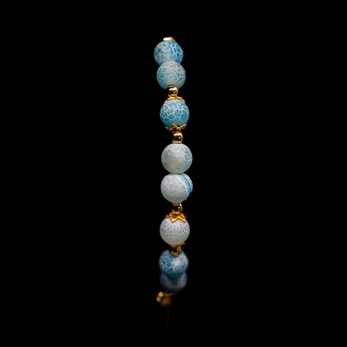 Agate [Cornflower Blue] 24k Gold Plated Christian Woman Bracelet