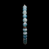 Agate [Cornflower Blue] Sterling Silver Christian Woman Beads Bracelet [Limited Edition]