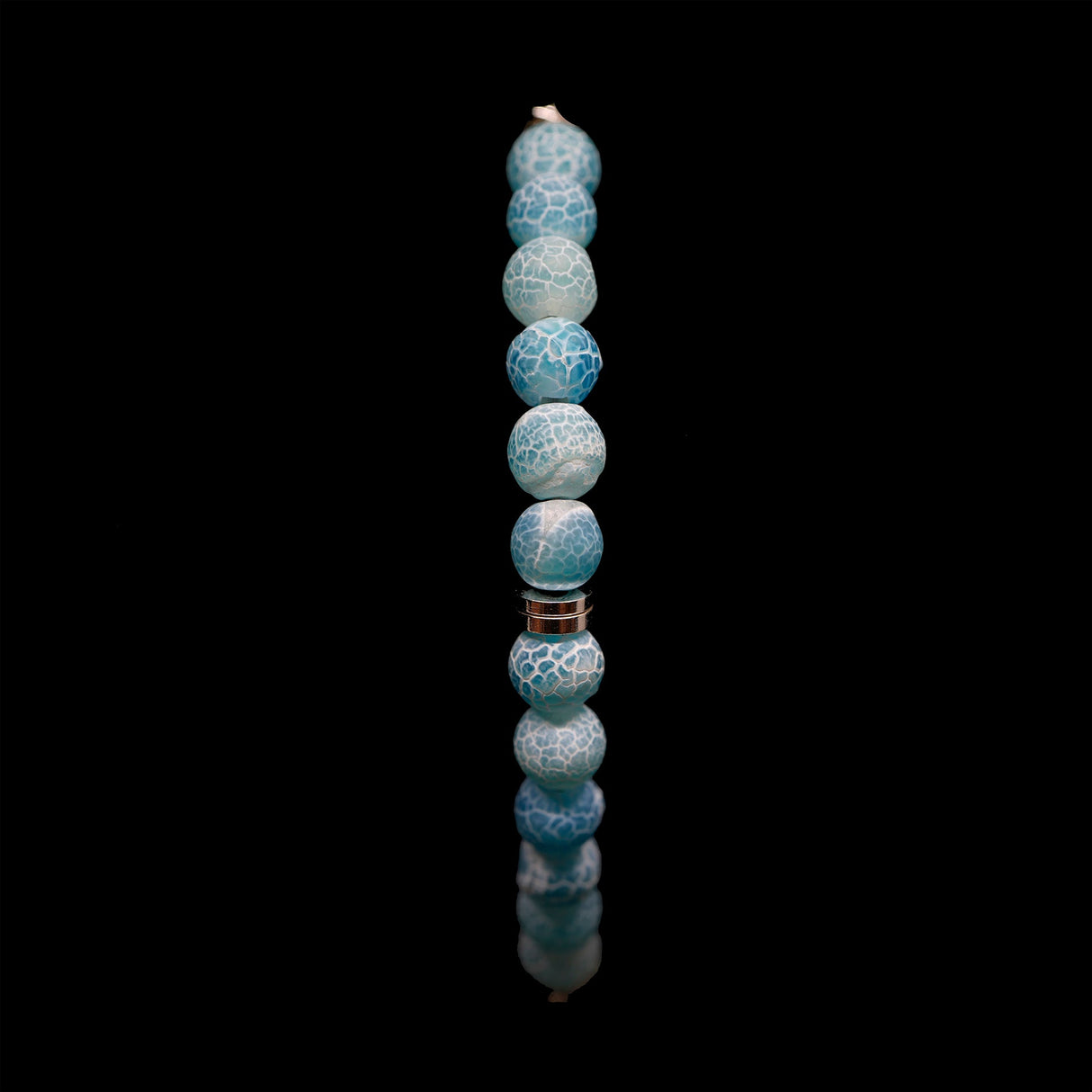 Agate [Cornflower Blue] Sterling Silver Christian Woman Bracelet
