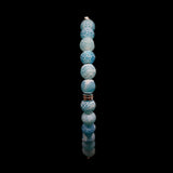 Agate [Cornflower Blue] Sterling Silver Christian Woman Bracelet