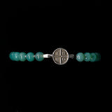 Agate [Green Onyx] Sterling Silver Christian Woman Bracelet