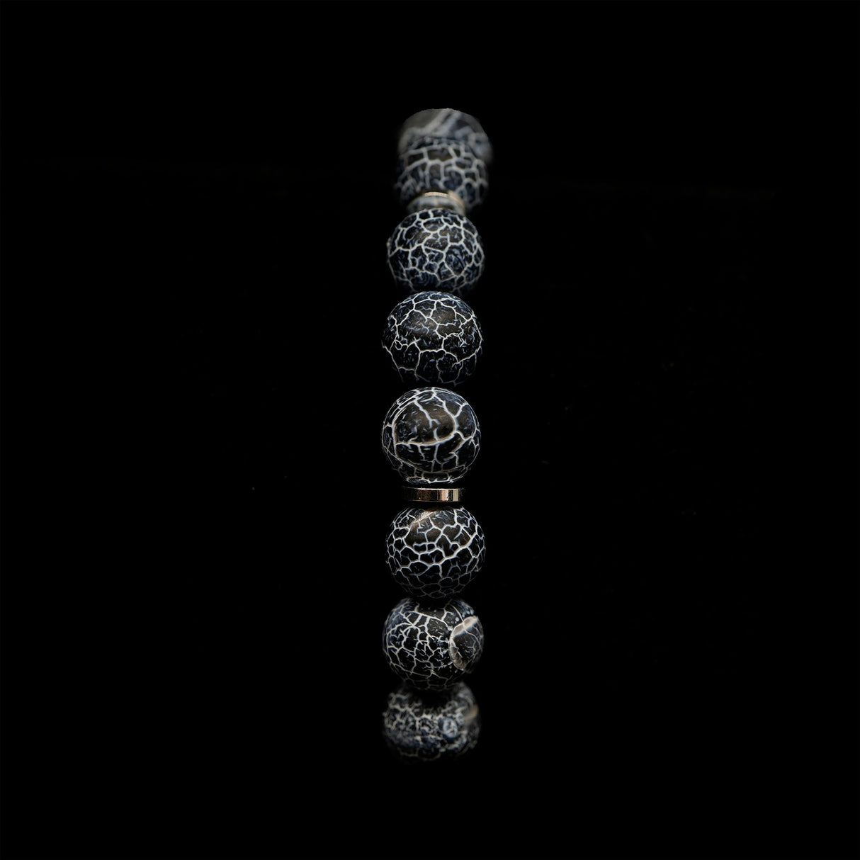 Agate [Black] Sterling Silver Christian Woman Bracelet