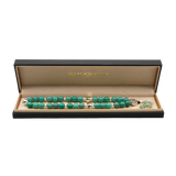 Agate [Green Onyx] 925 Sterling Silver Plated 33 beads Christian Decorative Rosary [Limited Edition]