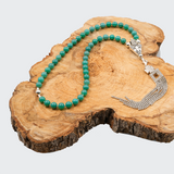 Agate [Green Onyx] 925 Sterling Silver Plated 50 beads Christian Decorative Rosary [Limited Edition]