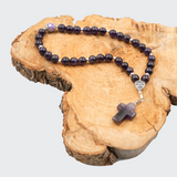 Amethyst 925 Sterling Silver Plated 33 beads Christian Decorative Rosary [Limited Edition]