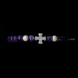 Amethyst Sterling Silver Plated Christian Woman Bracelet