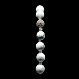Howlite 925 Sterling Silver Plated 50 beads Christian Decorative Rosary [Limited Edition]