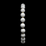 Howlite 24k Gold Plated Christian Woman Bracelet