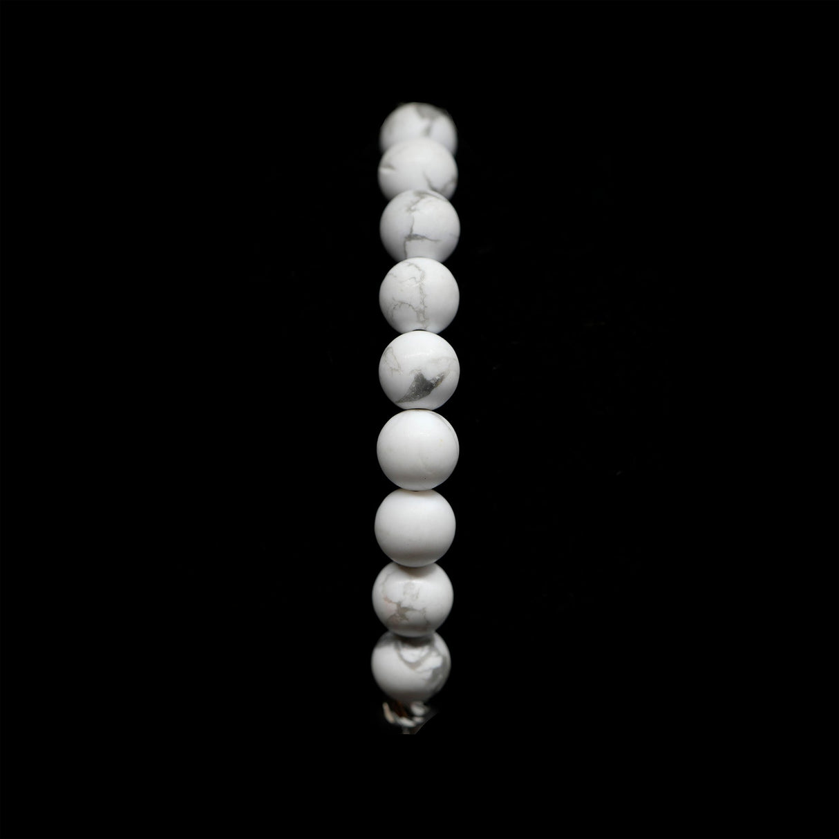 Howlite Platinum & Sterling Silver Christian Woman Beads Bracelet [Limited Edition]