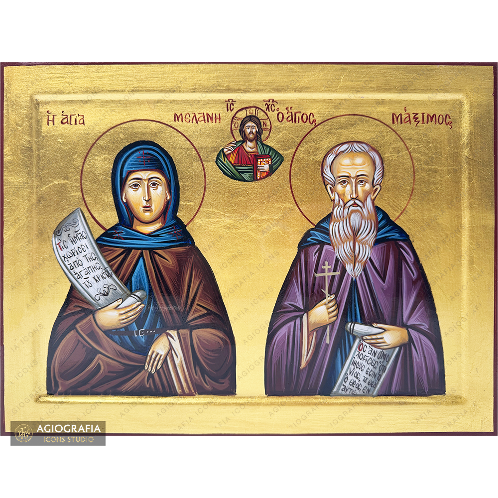 Jesus Christ with Saints Maximus & Melania [Handwritten]