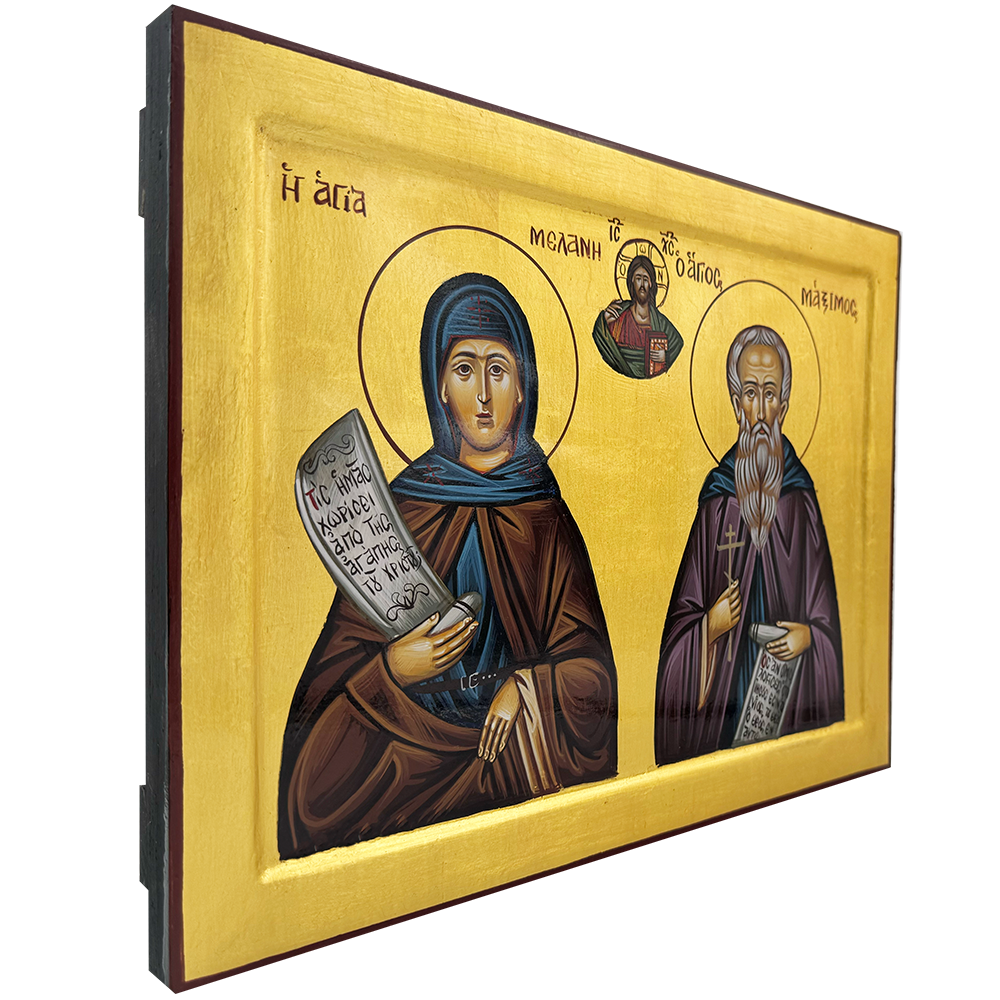 Jesus Christ with Saints Maximus & Melania [Handwritten]