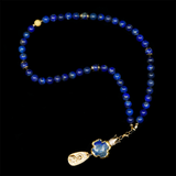 Lapis Lazuli 24k Gold Plated 50 beads Christian Prayer Rope