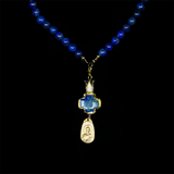 Lapis Lazuli 24k Gold Plated 50 beads Christian Prayer Rope