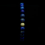 Lapis Lazuli 24k Gold Plated Christian Woman Beads Bracelet [Limited Edition]