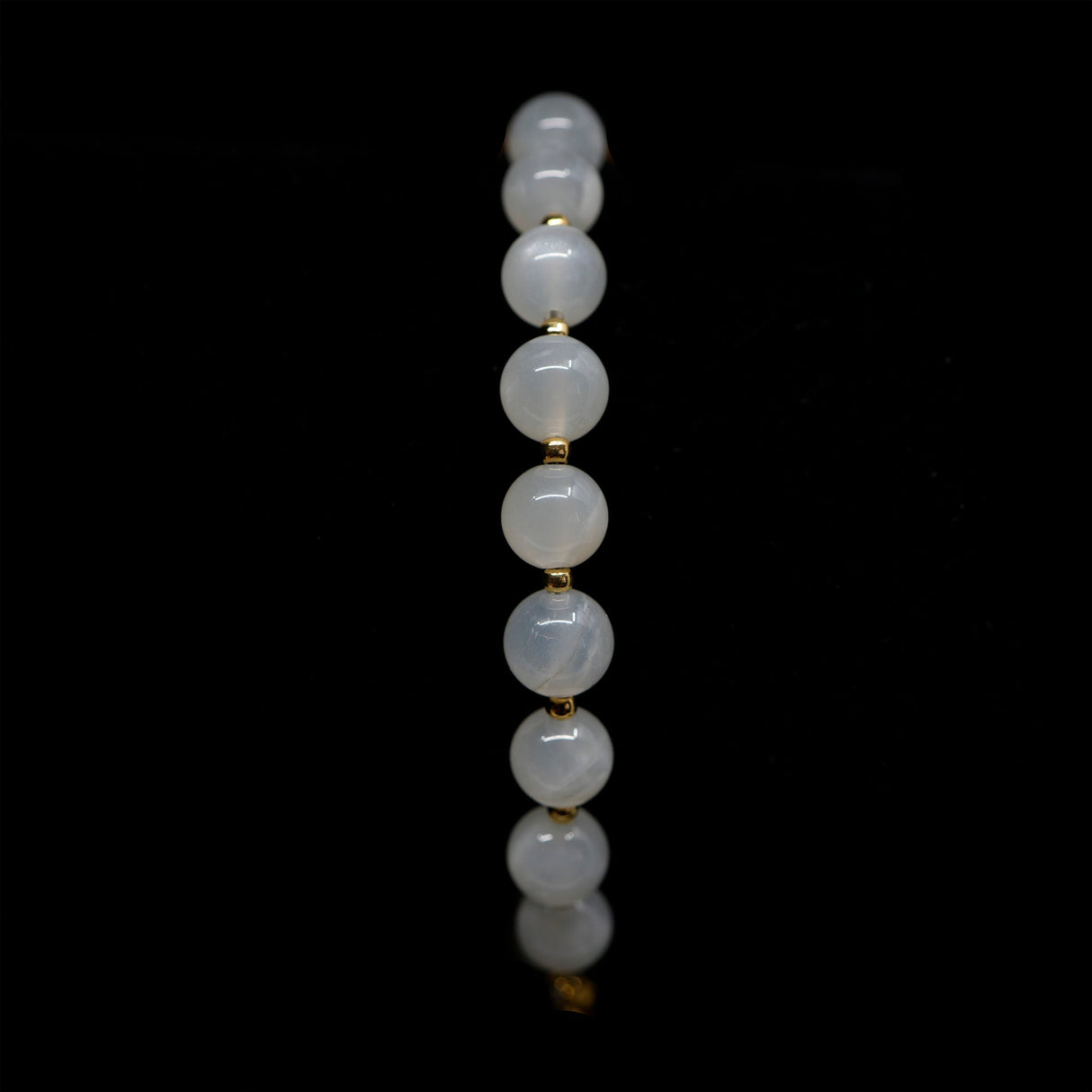 Moonstone [White] 24k Gold Plated Christian Woman Bracelet