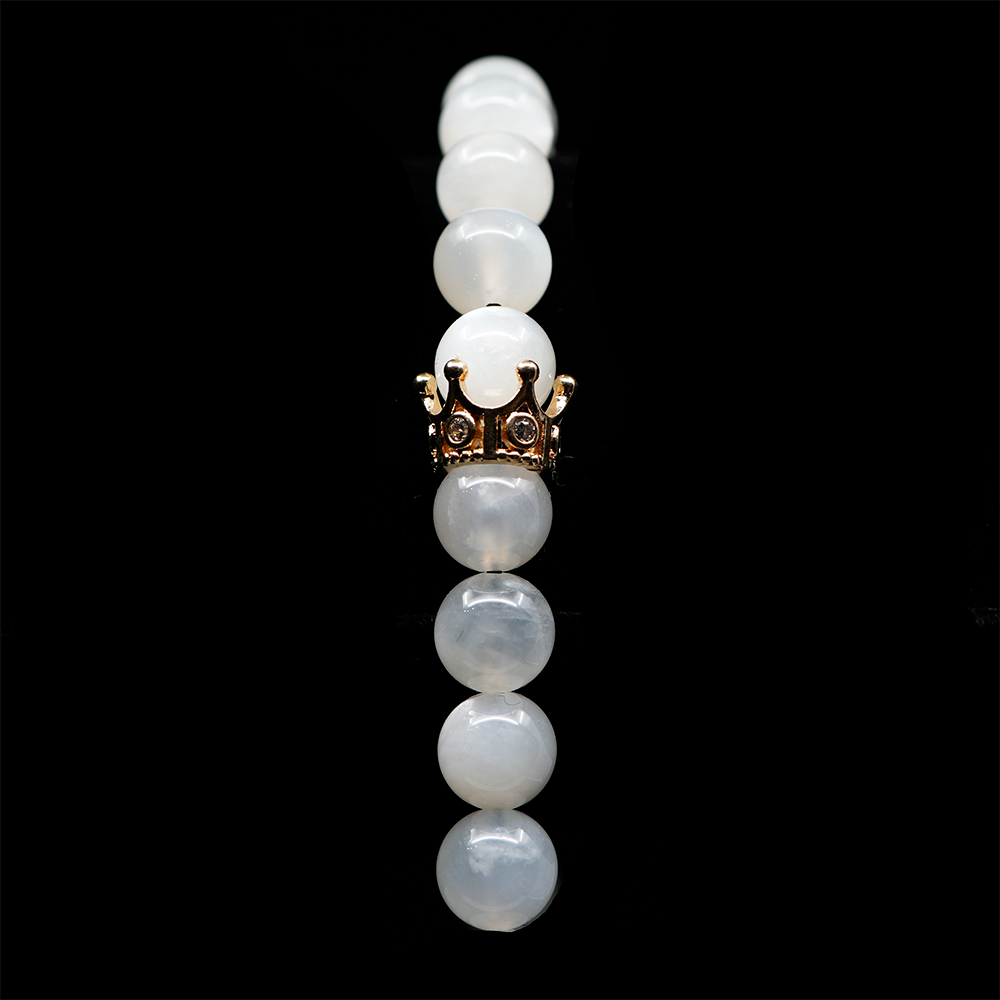 Moonstone [White] 24k Gold Plated 50 beads Christian Prayer Rope
