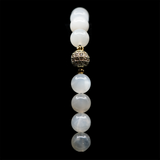 Moonstone [White] 24k Gold Plated 50 beads Christian Prayer Rope