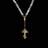 Moonstone [White] 24k Gold Plated 50 beads Christian Prayer Rope