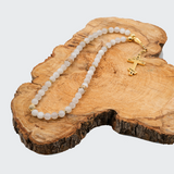 Moonstone [White] 24k Gold Plated 50 beads Christian Prayer Rope
