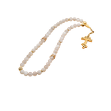 Moonstone [White] 24k Gold Plated 50 beads Christian Prayer Rope