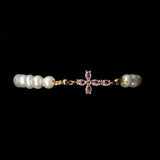 Pearls [Creamy White] 24k Gold Plated Christian Woman Bracelet