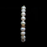 Pearls [White Smoke] 24k Gold Plated Christian Woman Bracelet