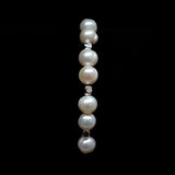 Pearls [White Smoke] Silver Plated Christian Woman Bracelet
