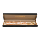 Pearls [Peach] 24k Gold Plated 33 beads Christian Decorative Rosary [Limited Edition]