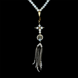 Pearls [White Smoke] 24k Gold Plated 50 beads Christian Prayer Rope