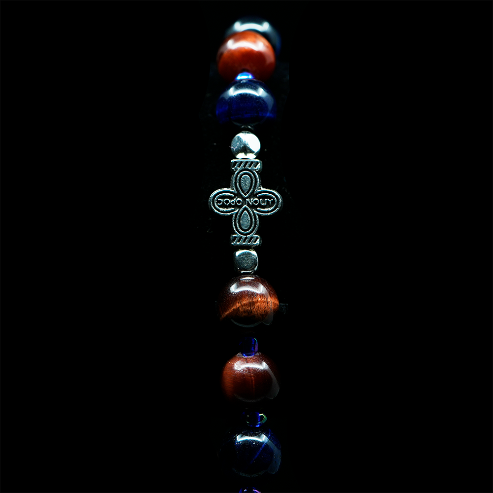 Tiger’s Eye 925 Sterling Silver Plated  50 beads Christian Prayer Rope