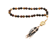 Tiger’s Eye 18k Gold Plated  33 beads Christian Decorative Rosary [Limited Edition]