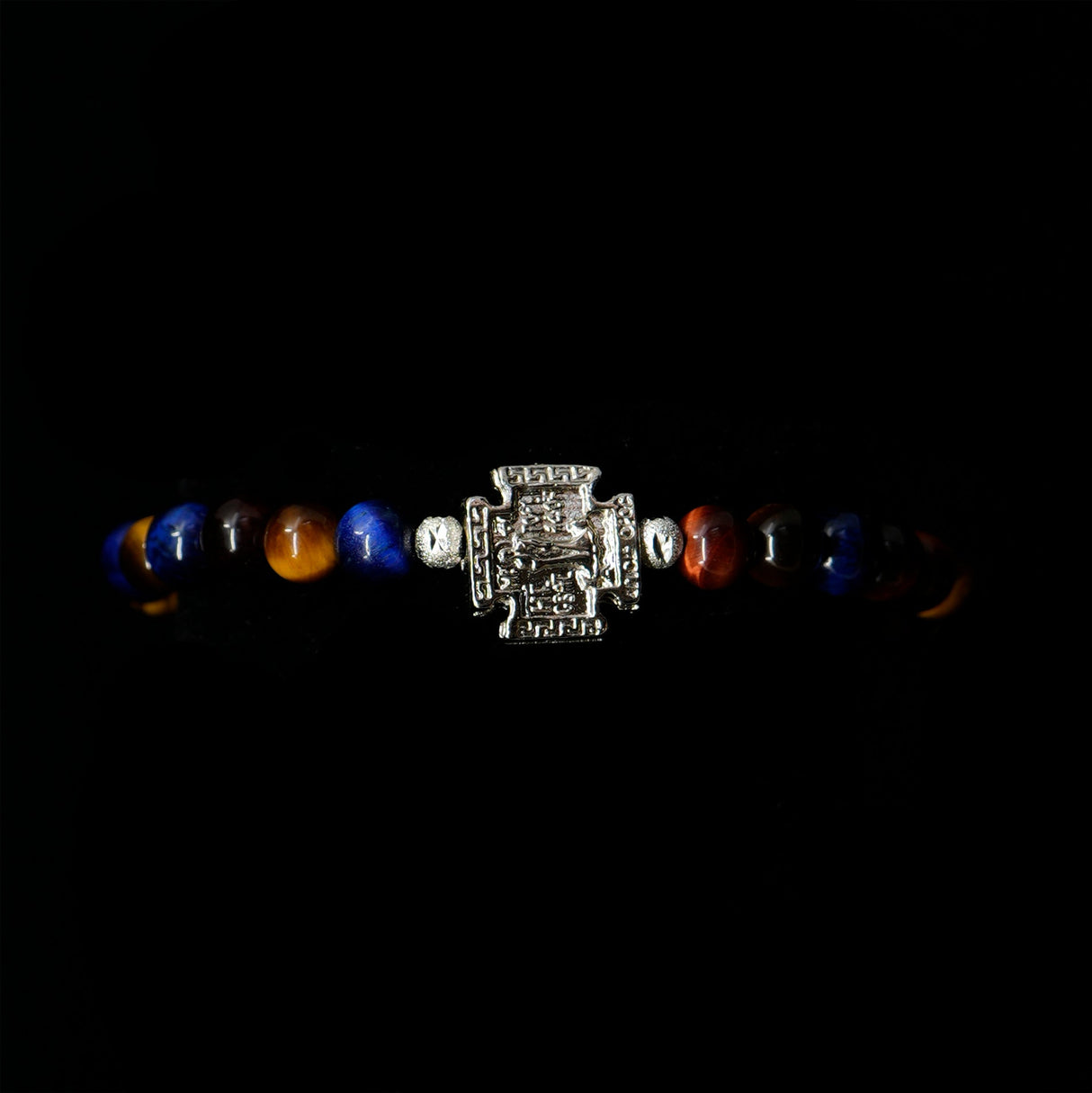 Tiger’s Eye Sterling Silver Christian Woman Bracelet