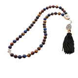 Tiger’s Eye 925 Sterling Silver Plated  50 beads Christian Decorative Rosary [Limited Edition]