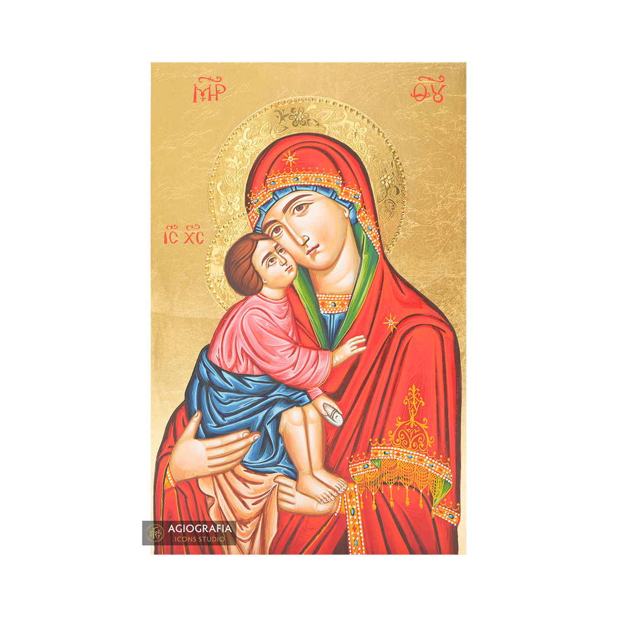 Virgin Mary holding Jesus Christ [Handwritten]
