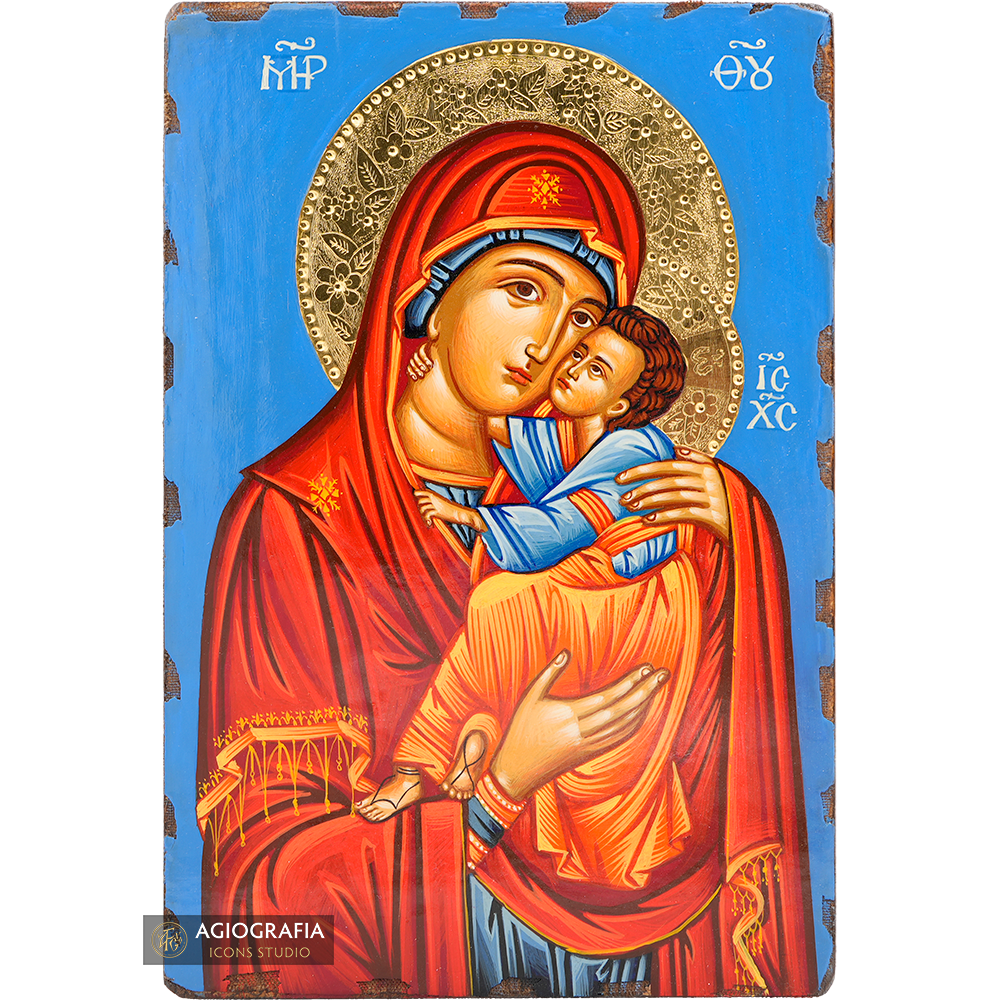 Virgin Mary holding Jesus Christ  [Handwritten]