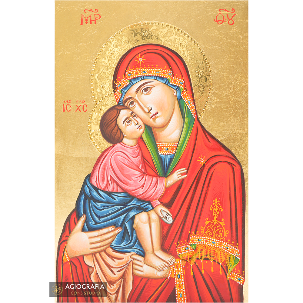 Virgin Mary holding Jesus Christ [Handwritten]