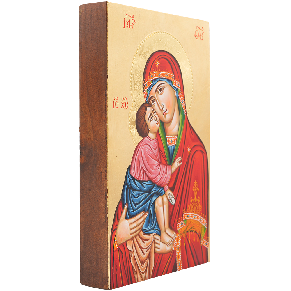 Virgin Mary holding Jesus Christ [Handwritten]