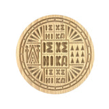 Holy Bread Prosphora Seal - 16cm - All Symbols - Deep Cut & Round Decoration