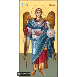 22k Archangel Gabriel - Gold Leaf Christian Orthodox Icon