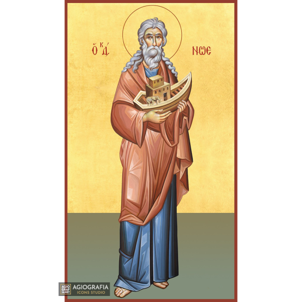 22k Prophet Noah - Gold Leaf Background Christian Orthodox Icon