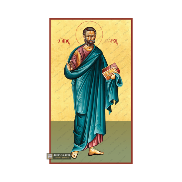 22k St Apostle Mark - Exclusive Gold Leaf Orthodox Icon