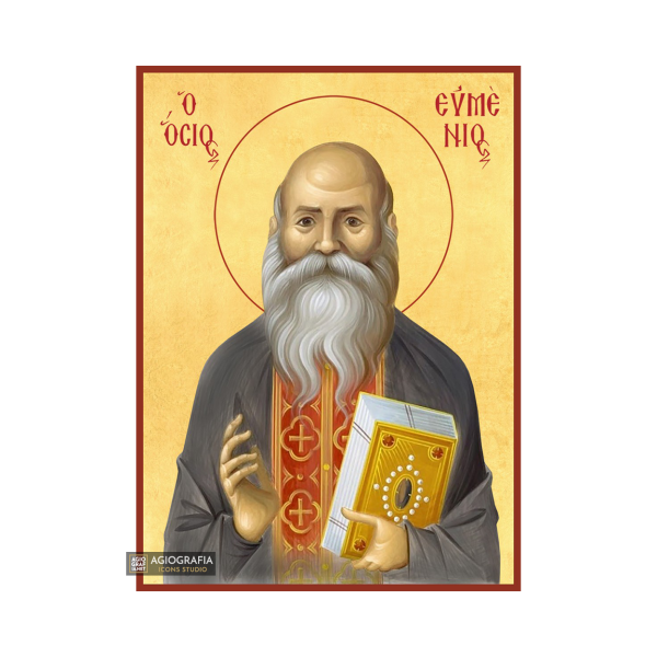 22k St Evmenios Saridakis Christian Orthodox Gold Leaf Icon