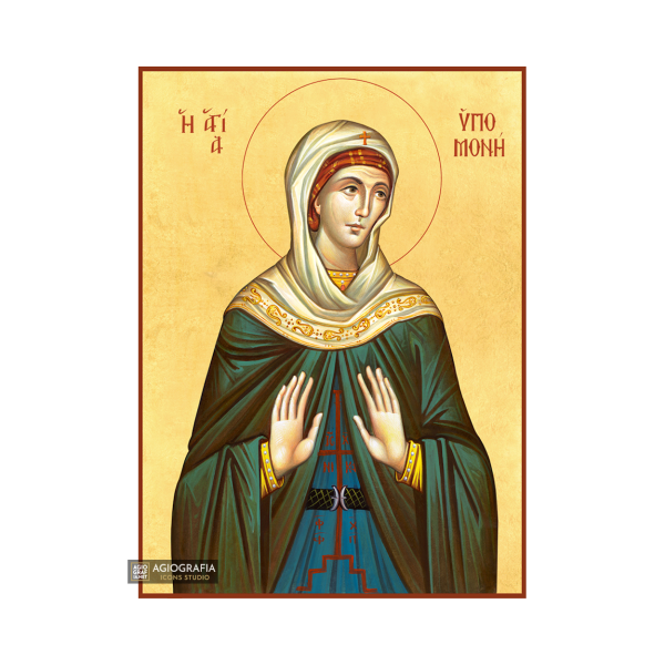 22k St Ipomoni - Gold Leaf Background Christian Orthodox Icon