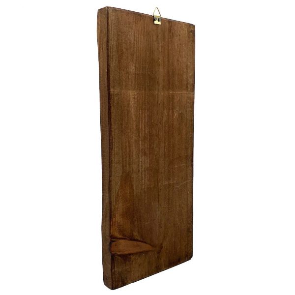 St Efrem of Nea Makri - Wood curved Byzantine Christian Orthodox Icon on Natural solid Wood